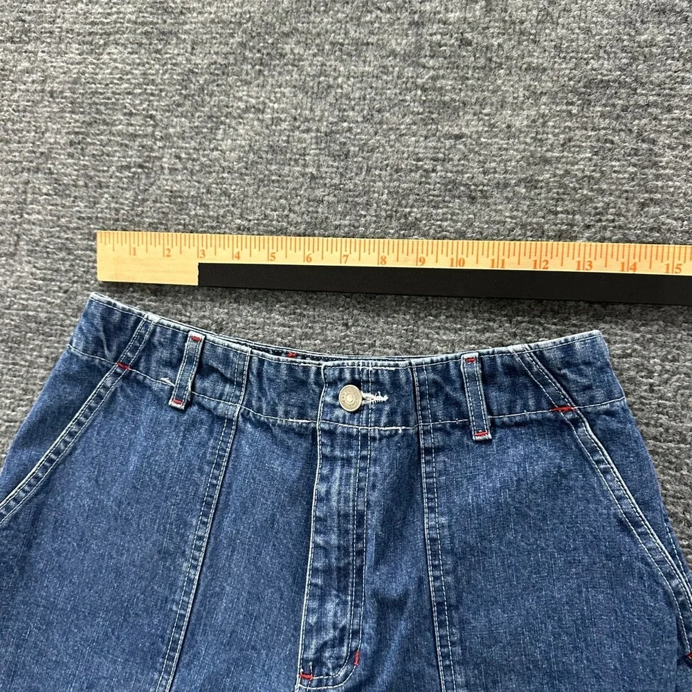 Sonoma Denim Shorts Womens Size 28 Blue High Waisted Utility Pocket Dark Wash